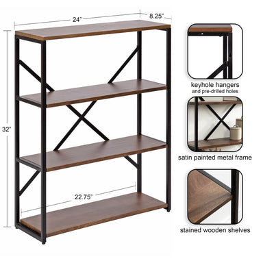 Accent Shelf Natural Black 24x32x9 2