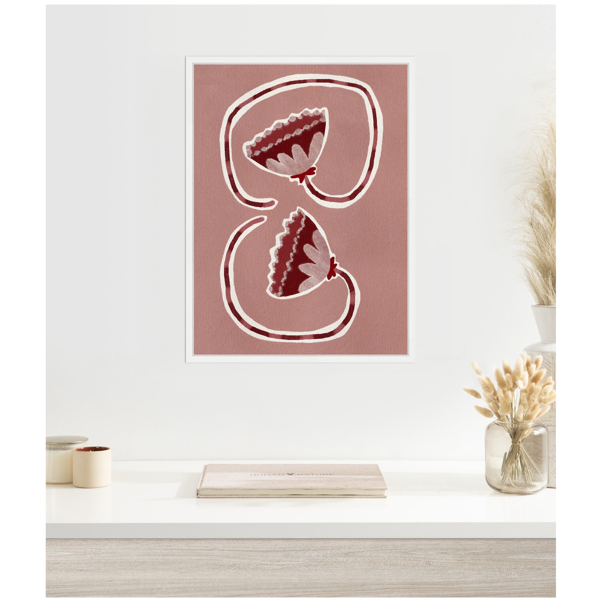 Sylvie Delicate Bloom 16 Framed Canvas by Shatha Al Dafai