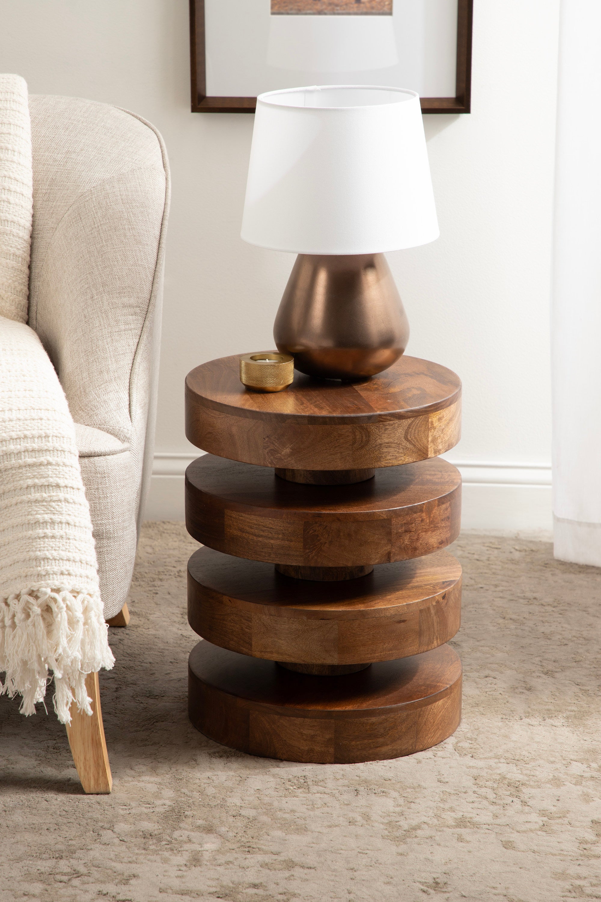 Omar Round Side Table