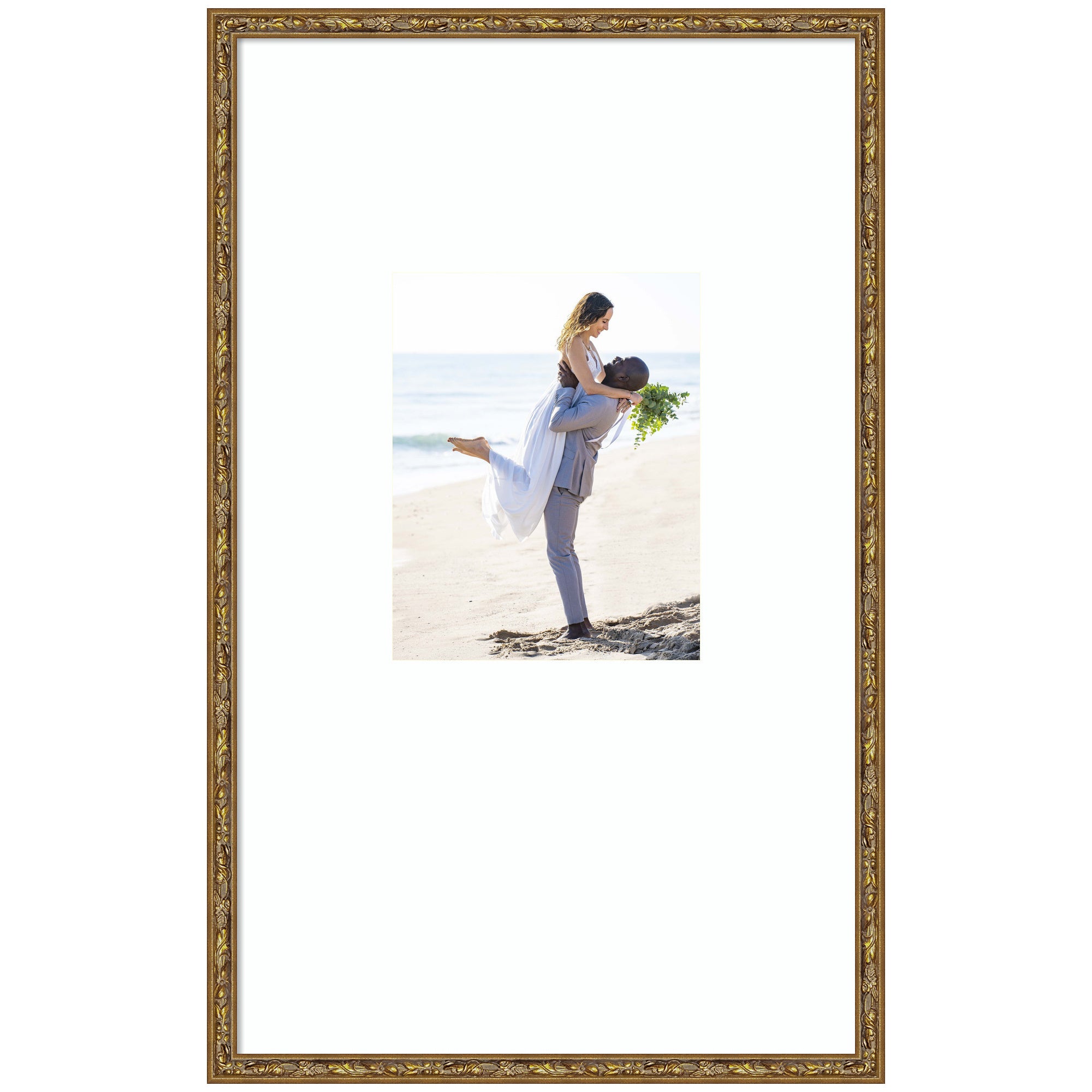 Wall Frame Belvedere Bronze 16x26 matted to 8x10 1