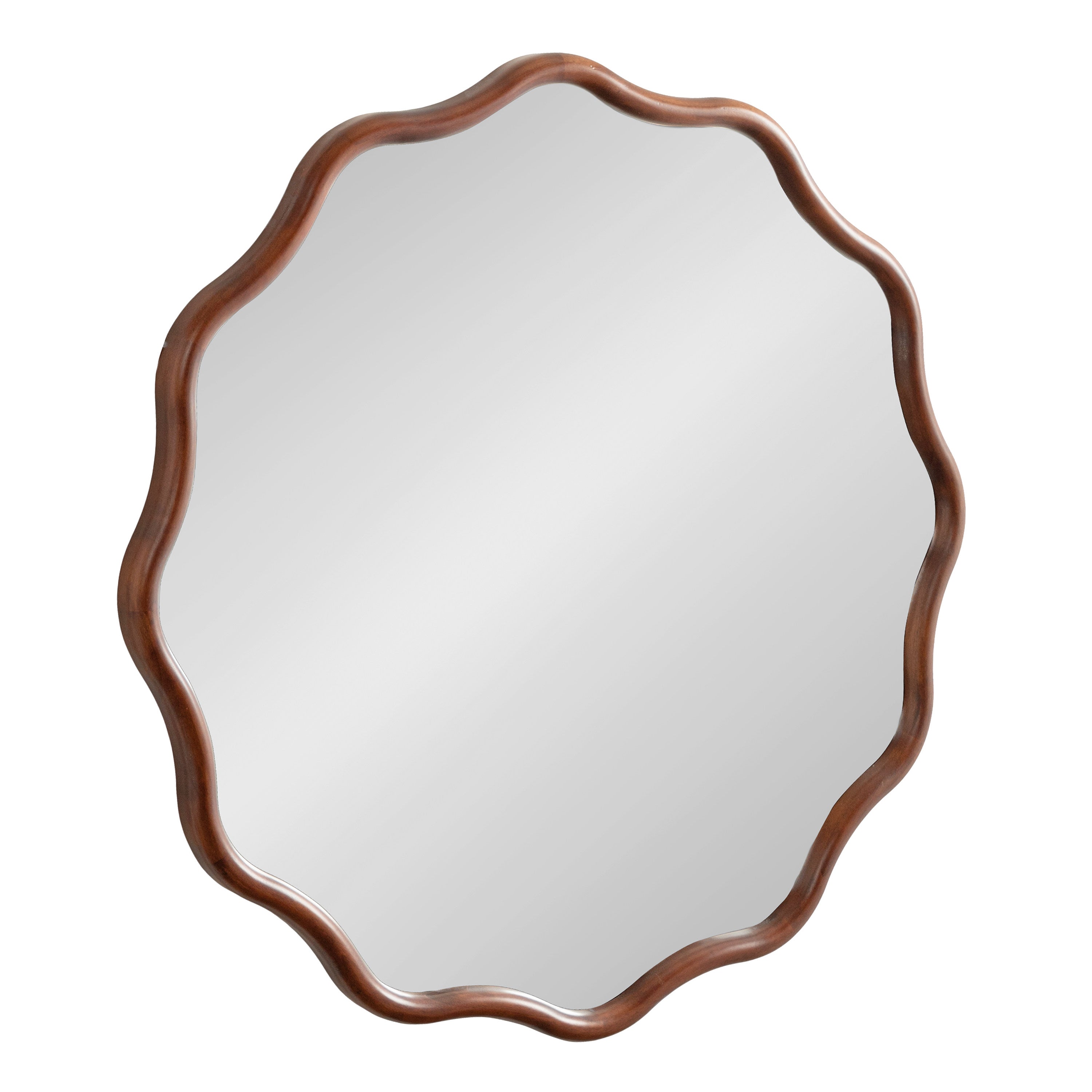 Scallop Mirror Dark Brown 30x30 1