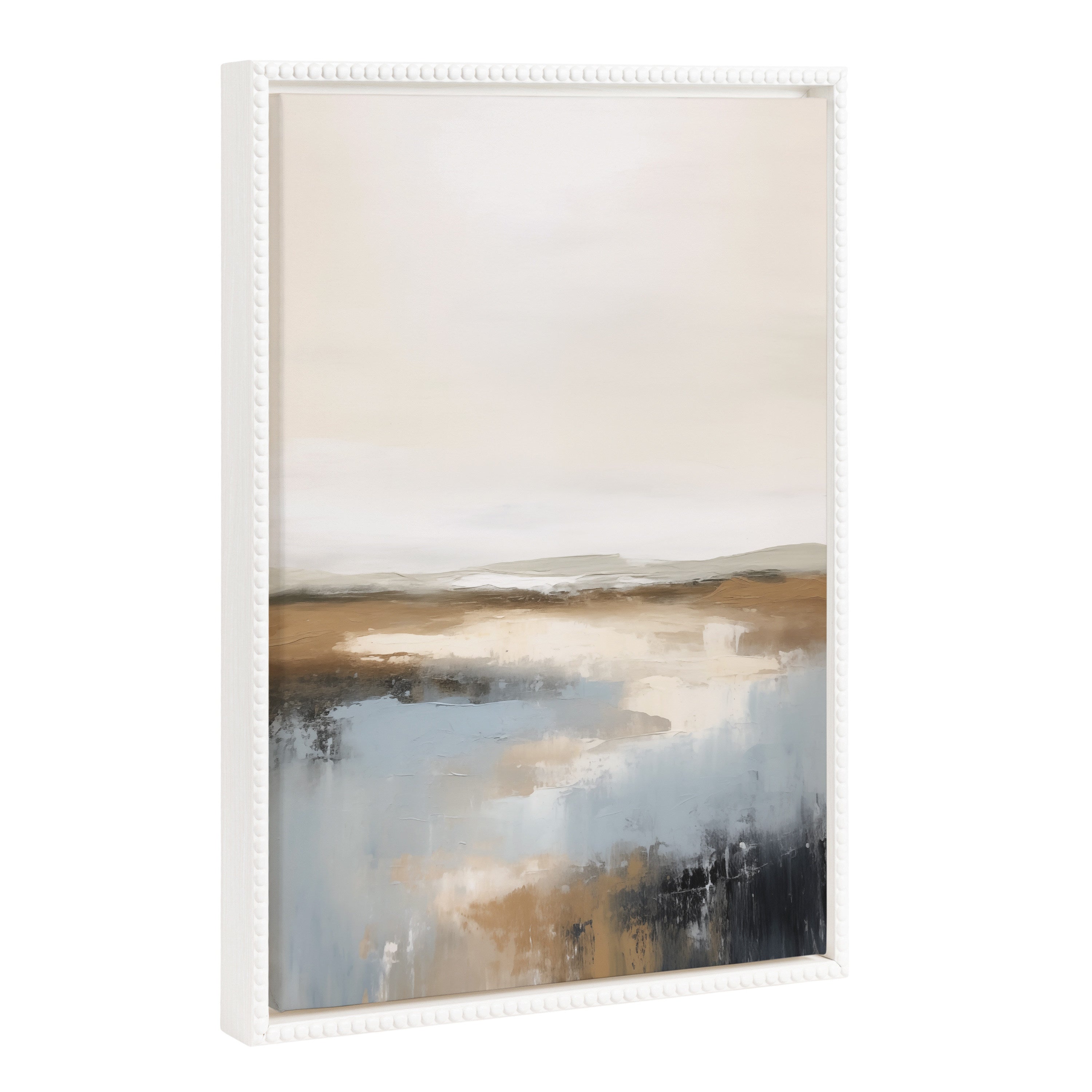 Framed Canvas 18x24 Sylvie Beaded White 1