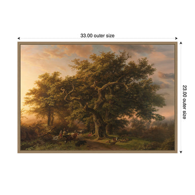 Framed Canvas 33x23 Sylvie Dark Gold 2