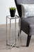 Side Table Clear Silver 7x7x21 6
