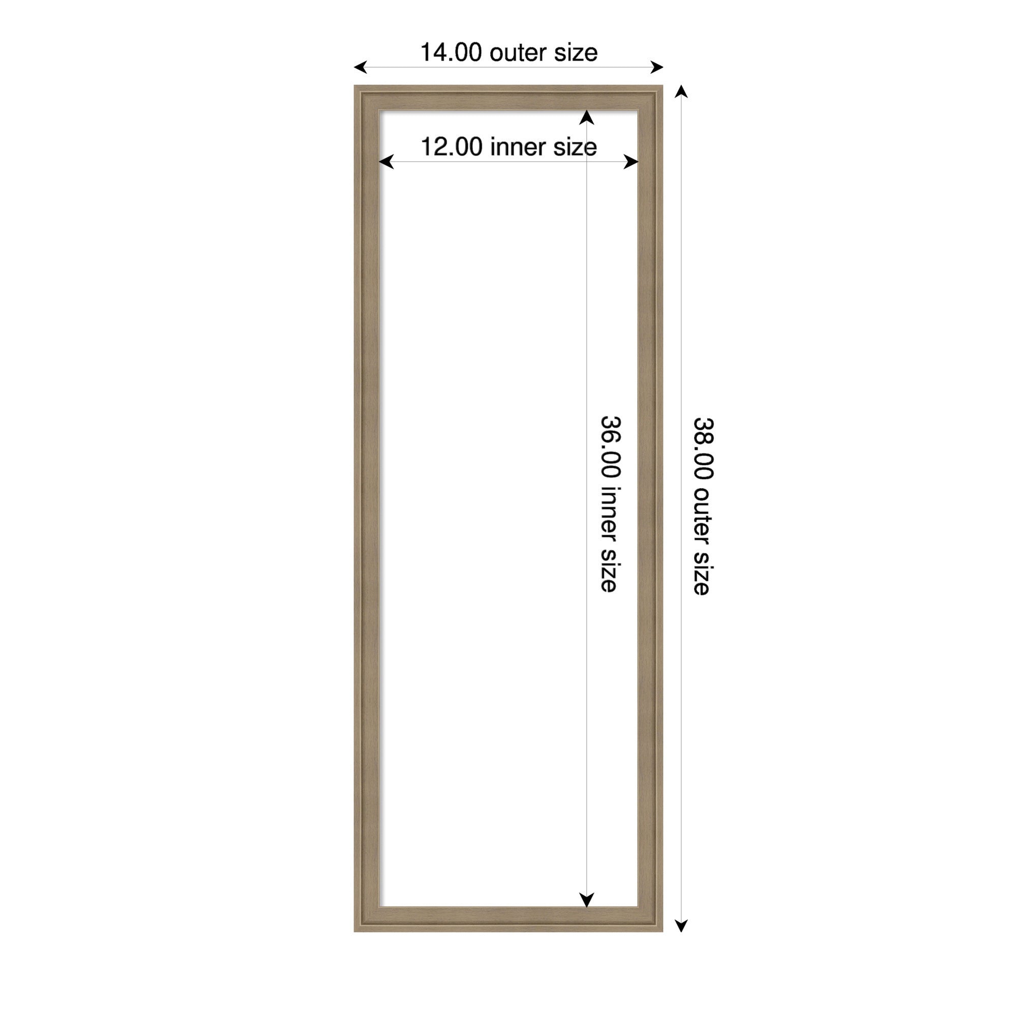 Dry Erase Board Florence Light Brown 14x38 2