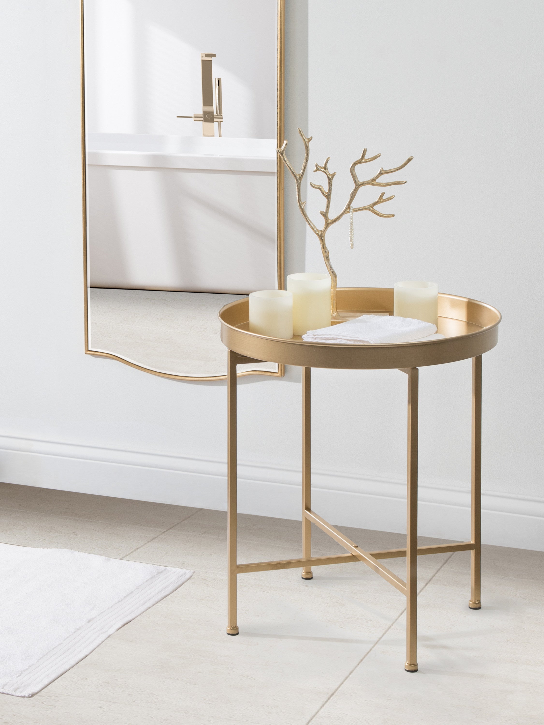 Side Table Gold 18.25x18.25x22 7