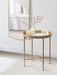 Side Table Gold 18.25x18.25x22 7
