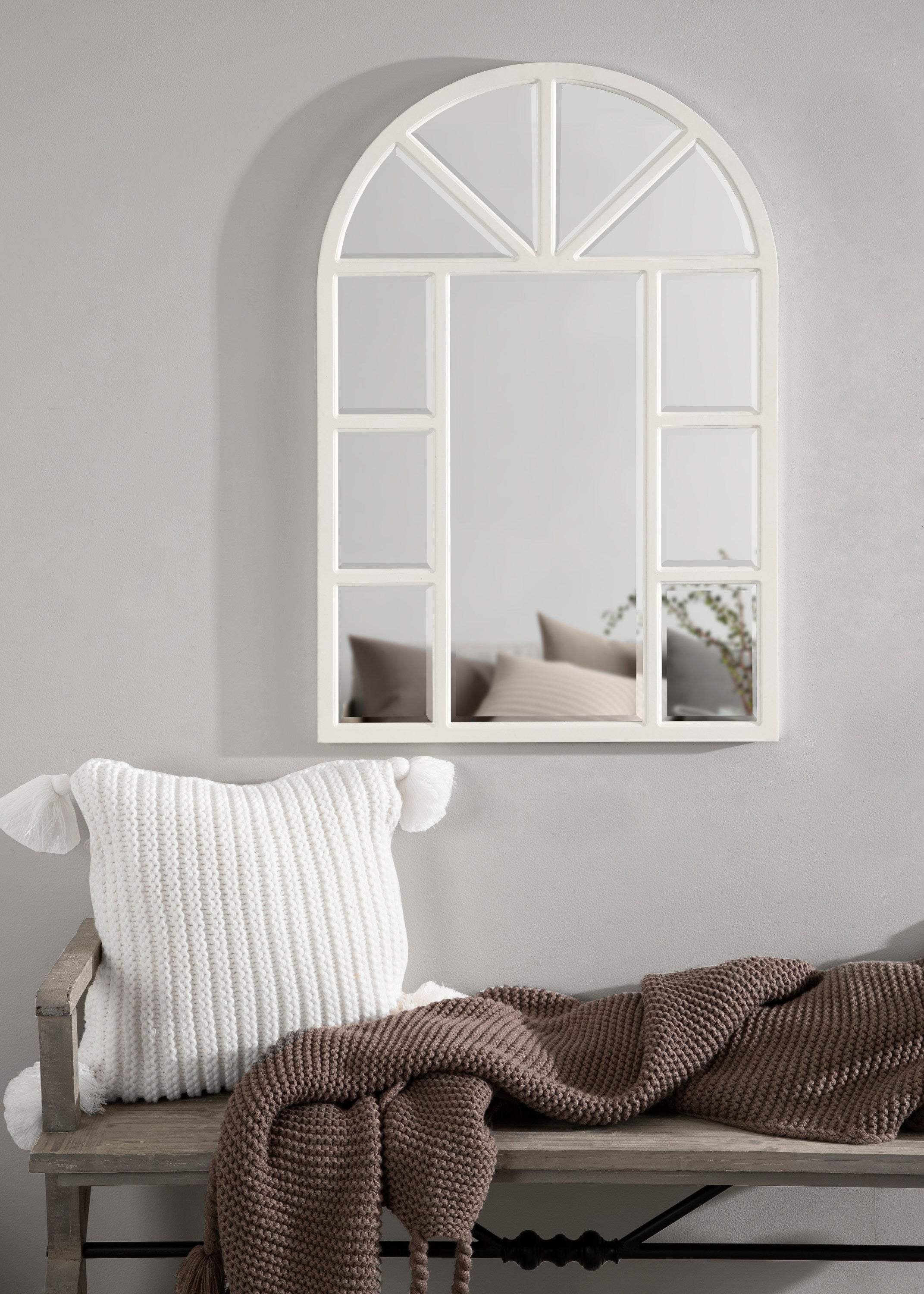 Windowpane Mirror White 24x36 6