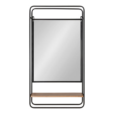Functional Mirror Rustic Brown Gray 19x36 2