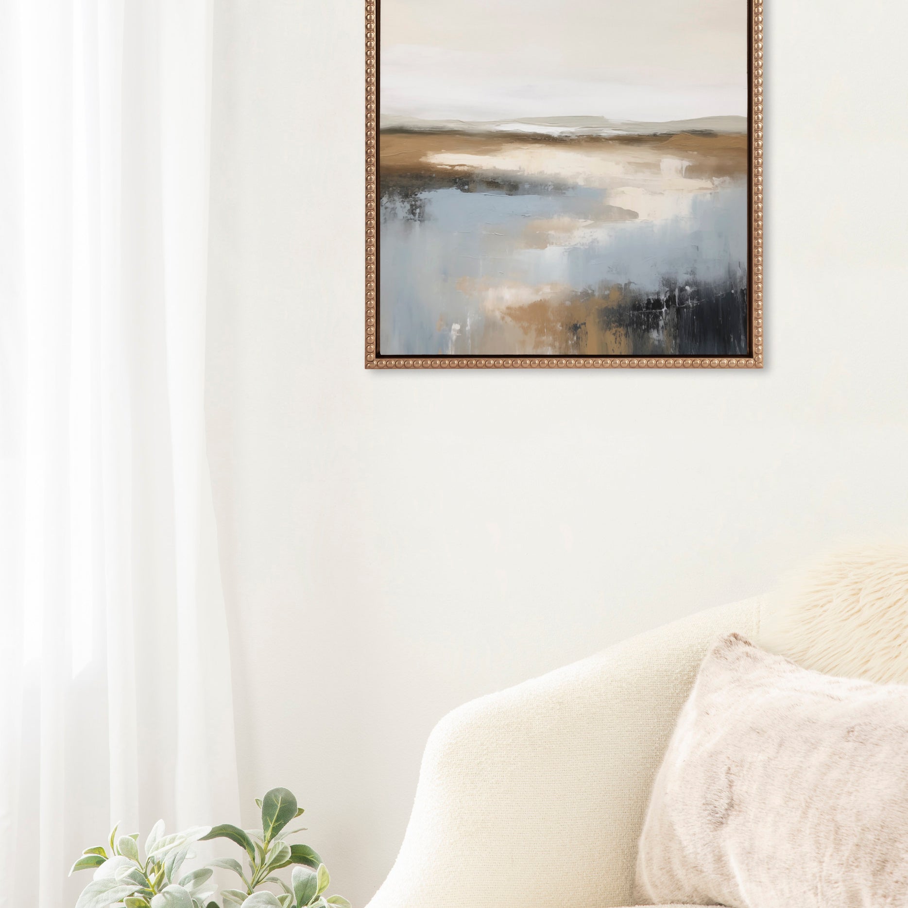 Framed Canvas 18x24 Sylvie Beaded Dark Gold 5