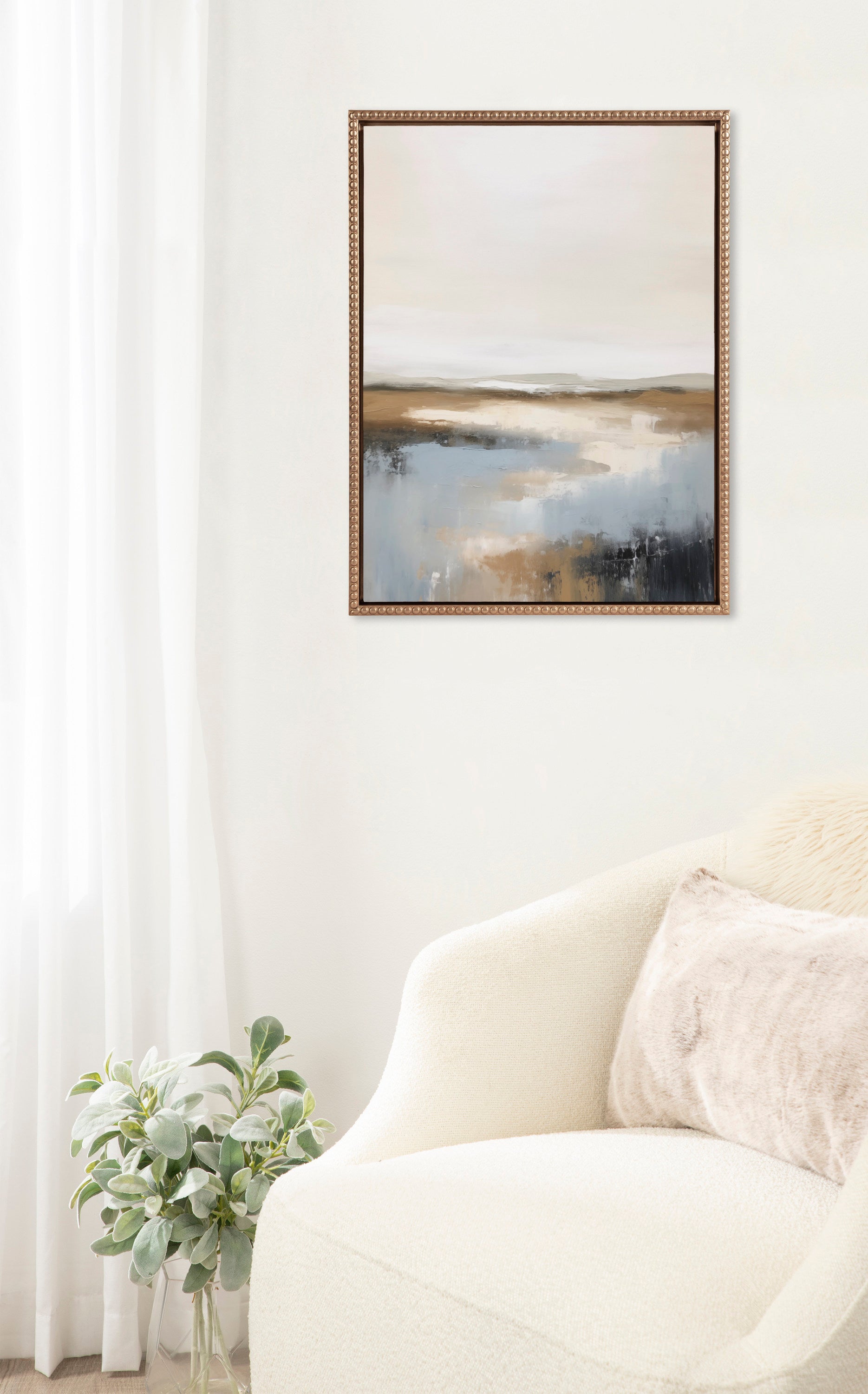 Framed Canvas 18x24 Sylvie Beaded Dark Gold 5