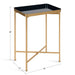 Side Table Navy Blue Gold 18x12x26 2
