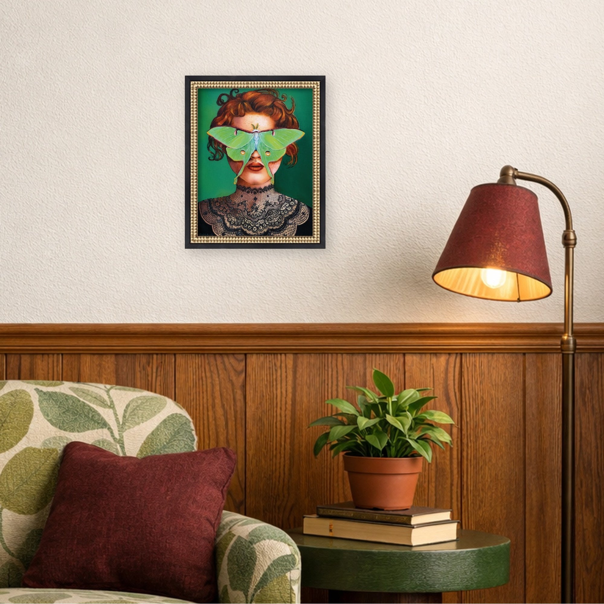 Mounted Canvas Castellan Black 13x16 5
