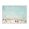 Sylvie Turquoise Beach from Above Framed Canvas by Amy Peterson Art Studio