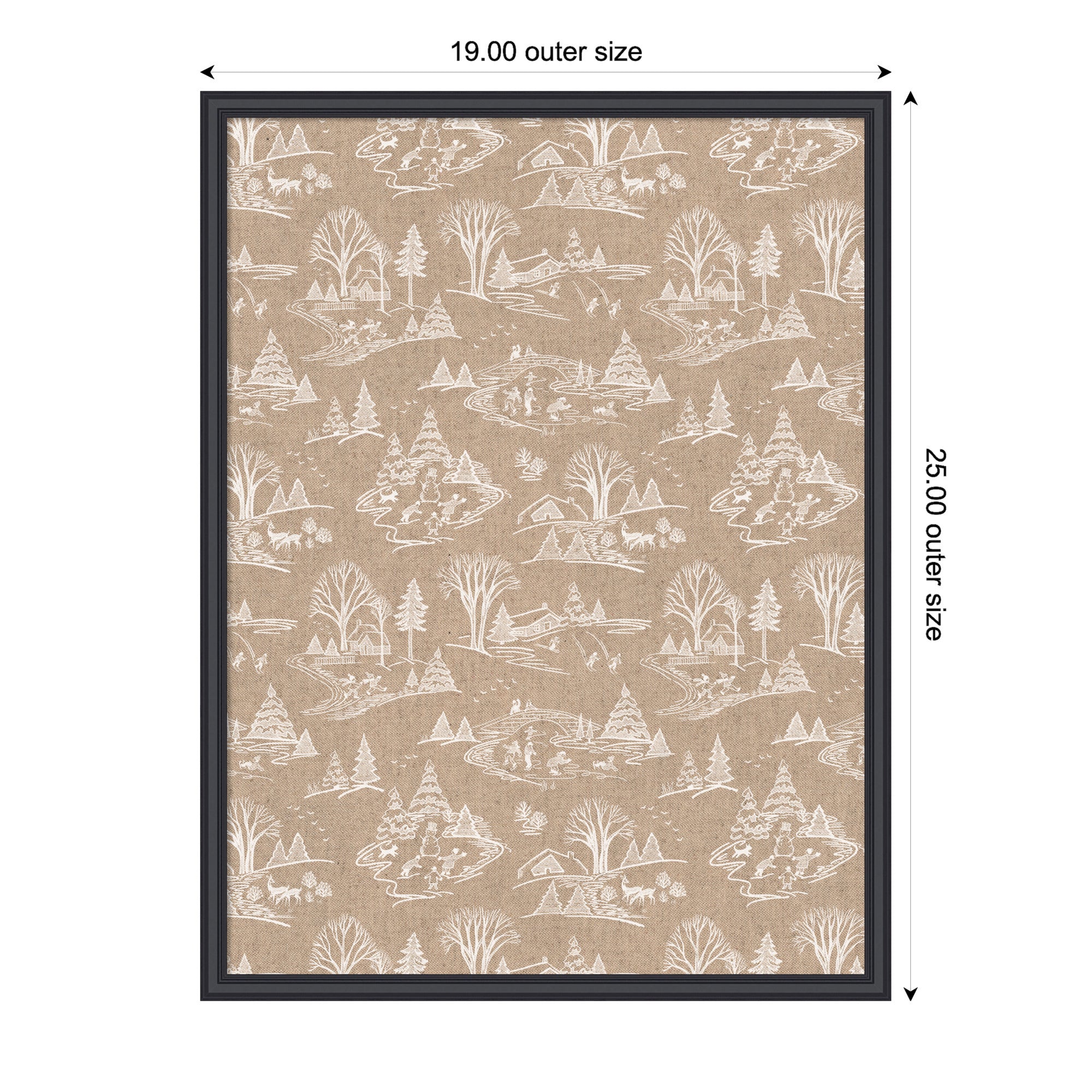 Magnetic Canvas Edith Black 19x25 2