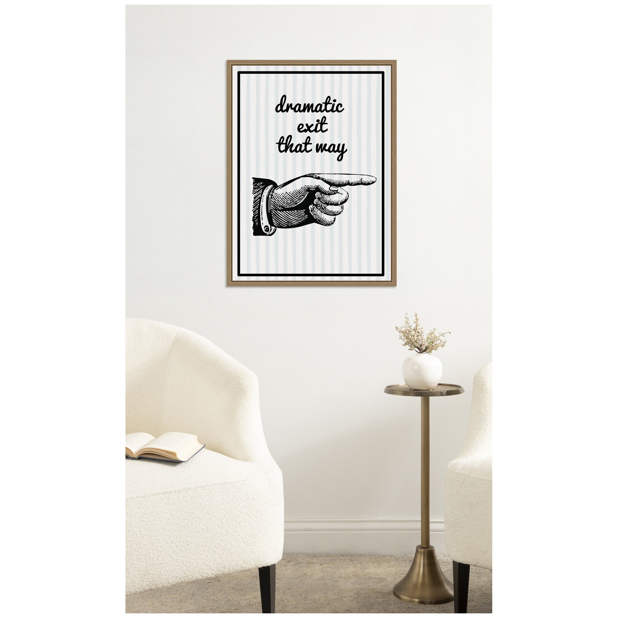 Dramatic Exit by Megan Ryan Framed Canvas Wall Art Print