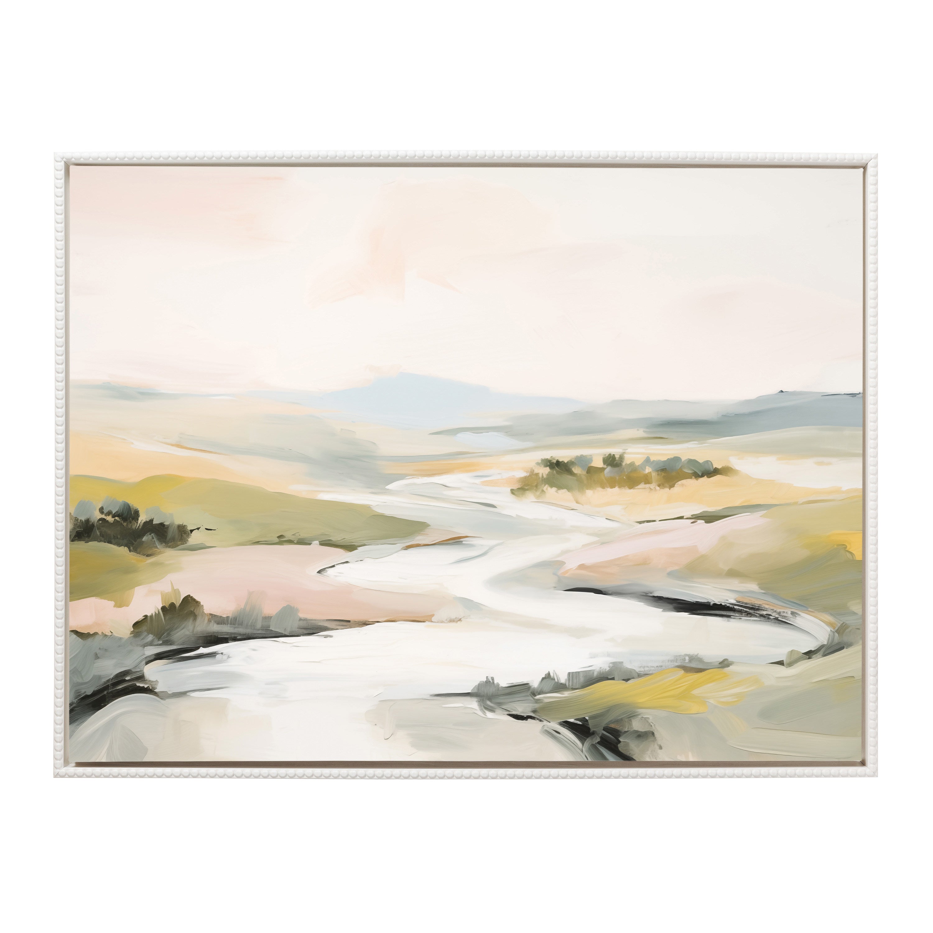 Framed Canvas 31.5x41.5 Sylvie Beaded White 2