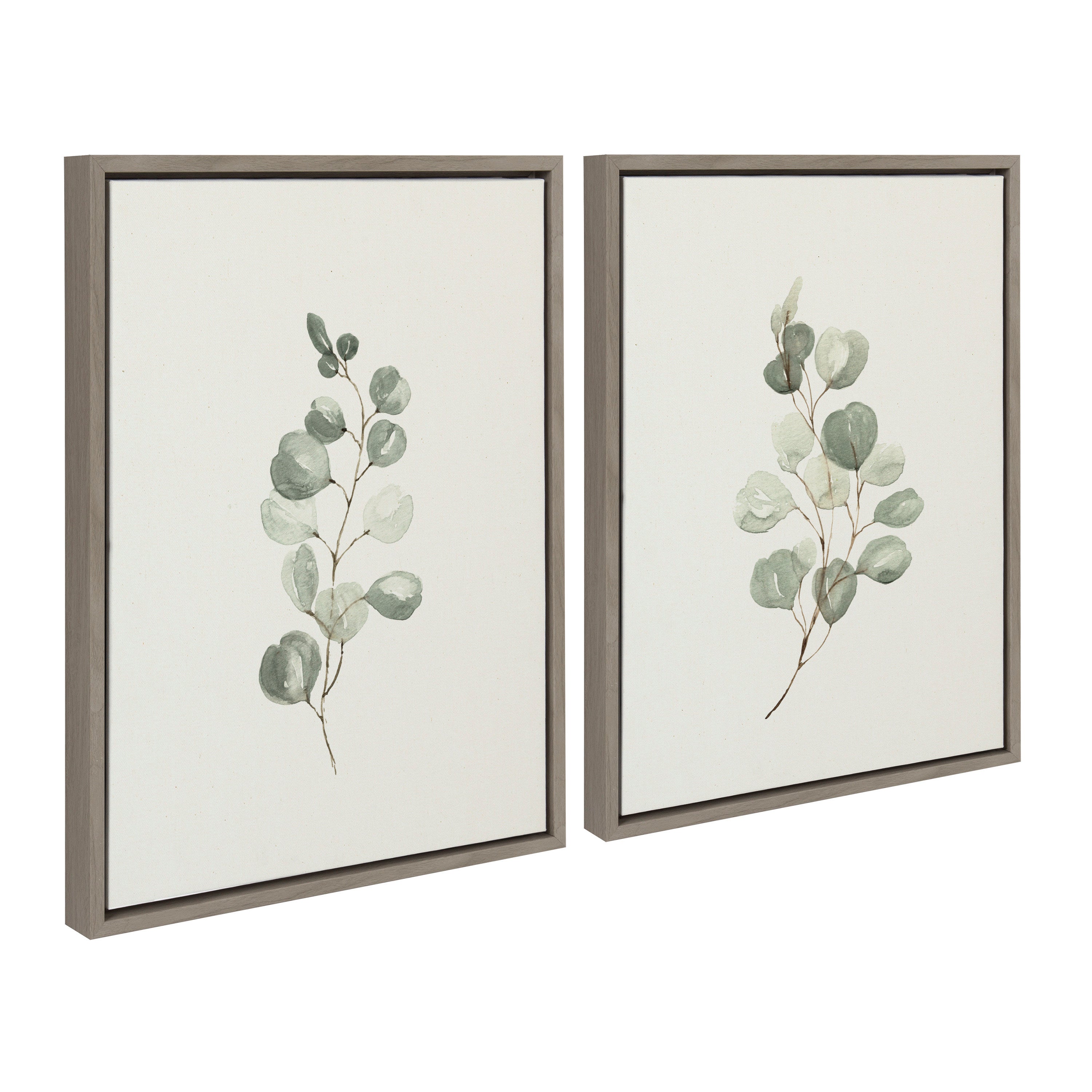 Sylvie Eucalyptus Framed Canvas Set by Maja Mitrovic of Makes My Day Happy
