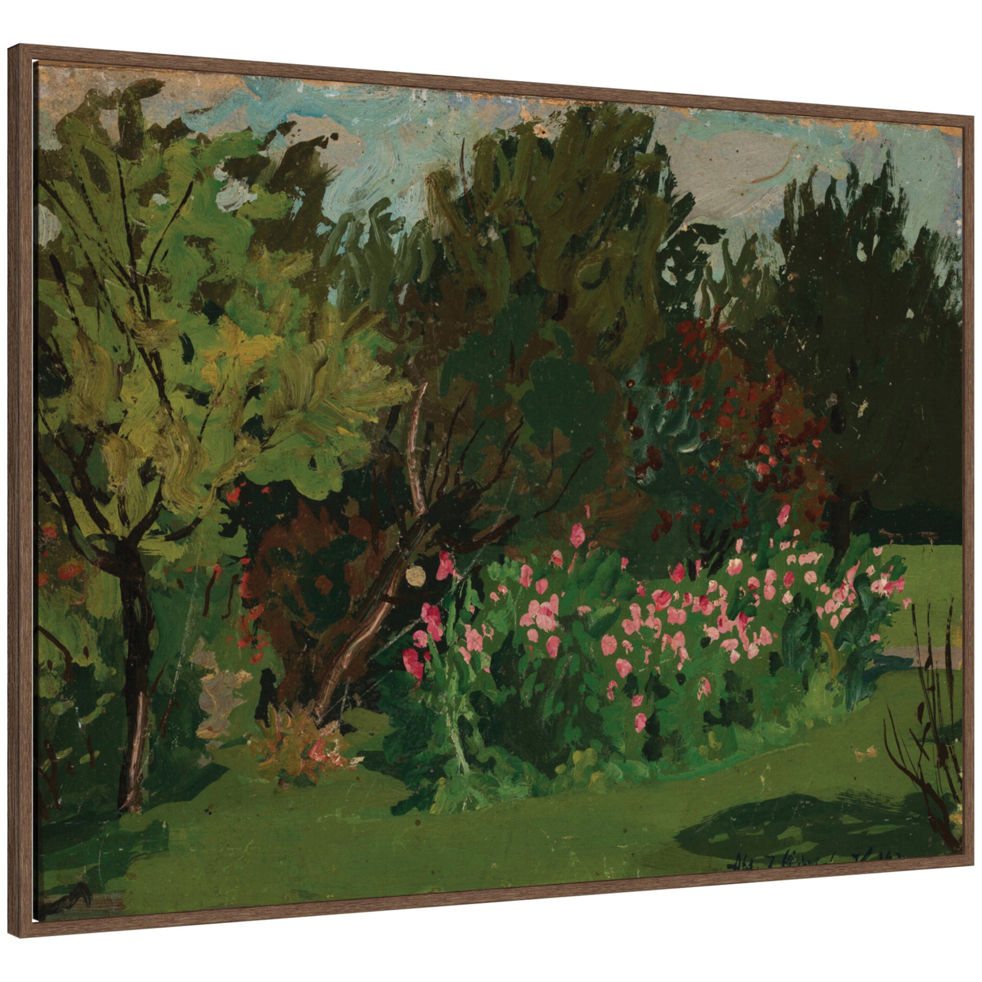 Framed Canvas 42x32 Sylvie Walnut 1