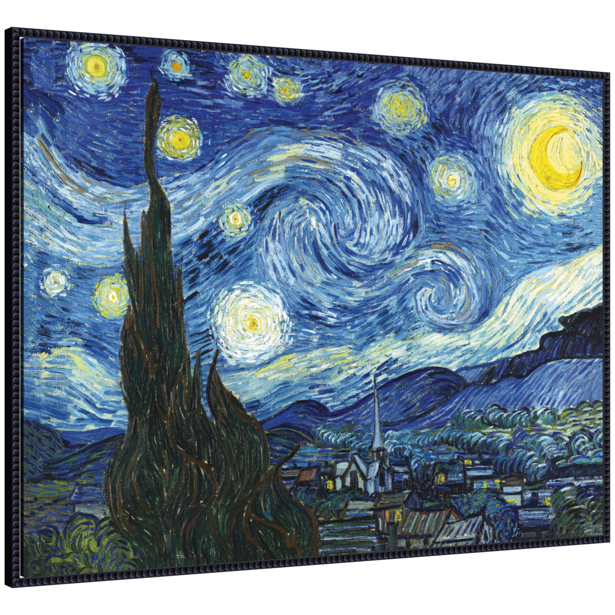 Framed Canvas 42x32 Sylvie Beaded Black 1