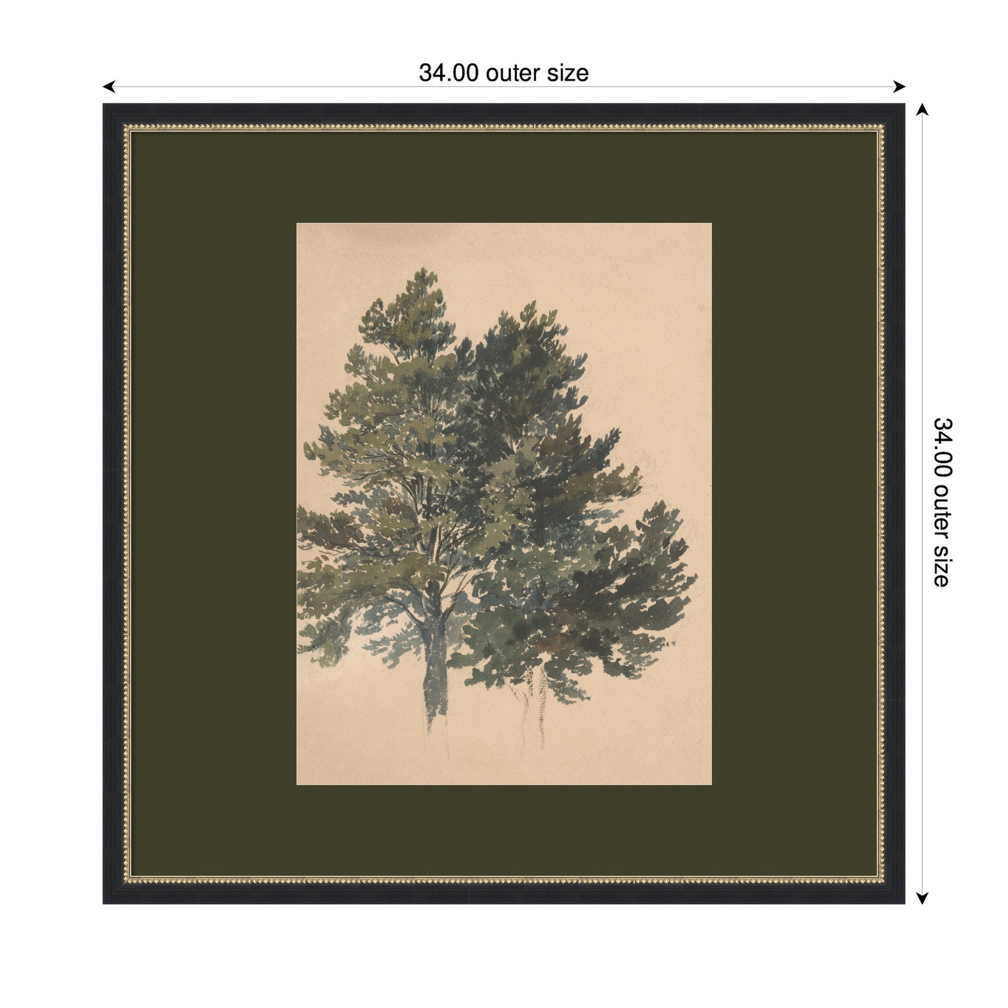 Framed Art 34x34 Belmont Black 2