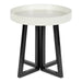 Side Table Black White 20x20x20 3