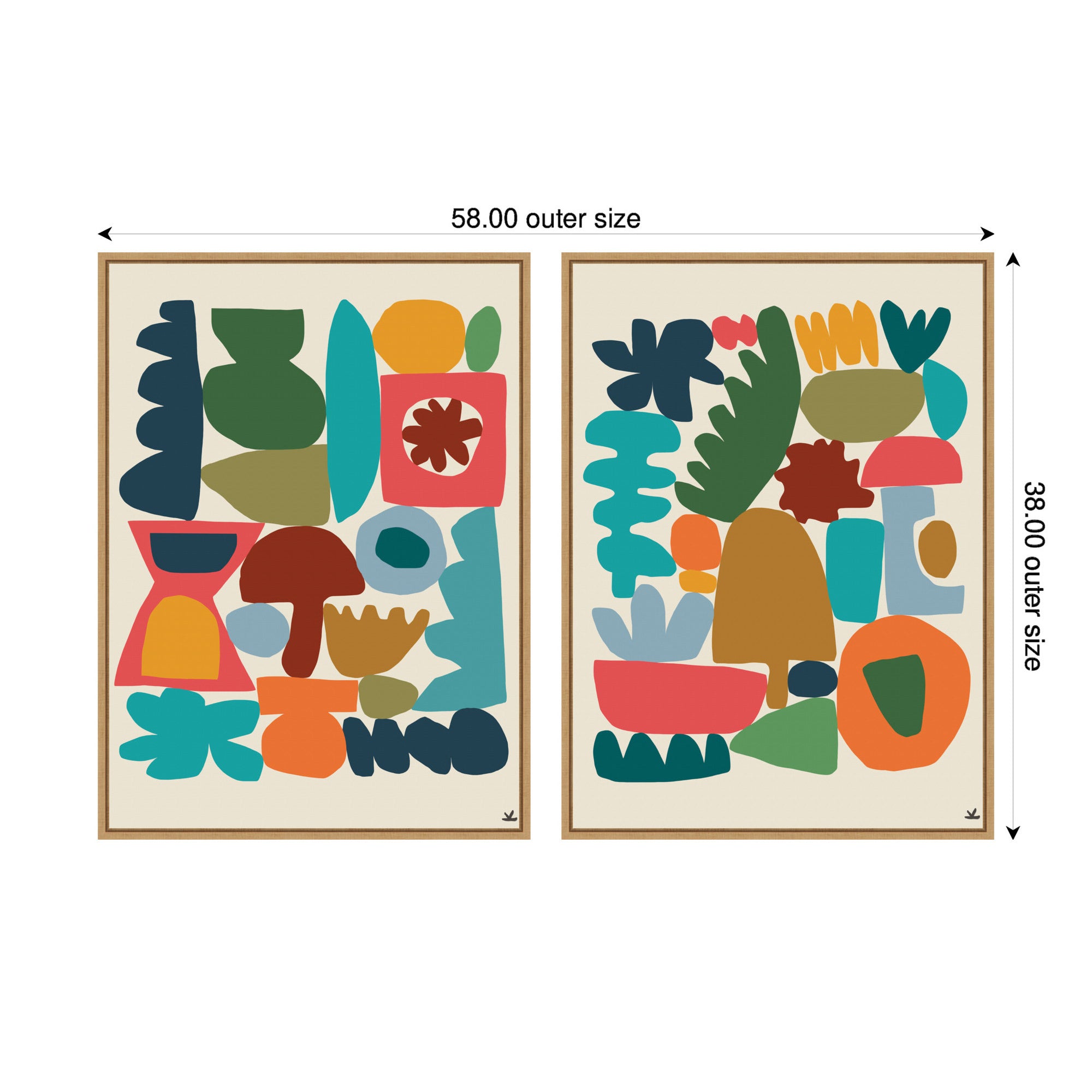 Garden Songs PT 1 & 2 2 Piece Framed Canvas Wall Art Set by Kelly Knaga