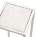Drink Table White Silver 7x7x21 3