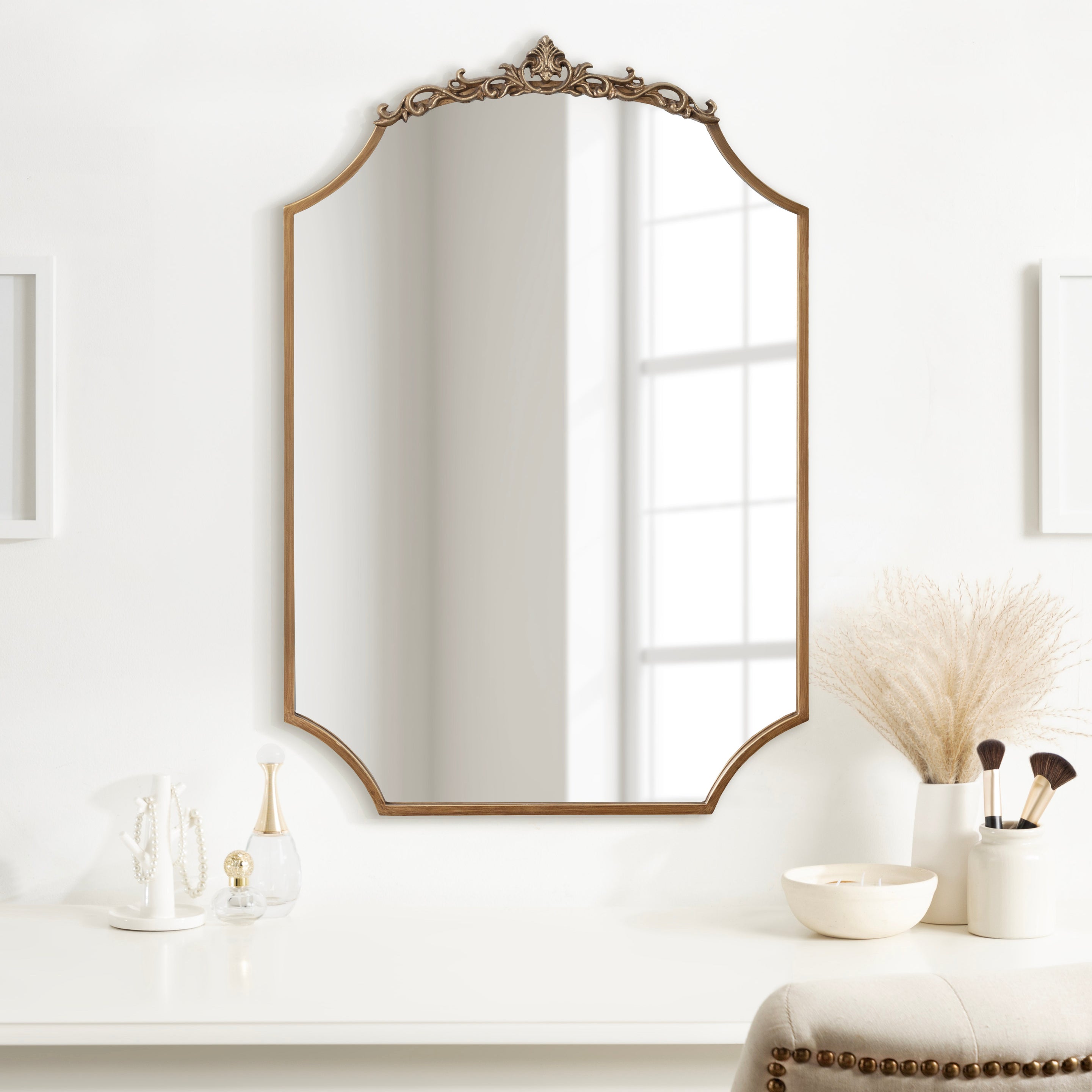 Scallop Mirror 24x36 Gold 7