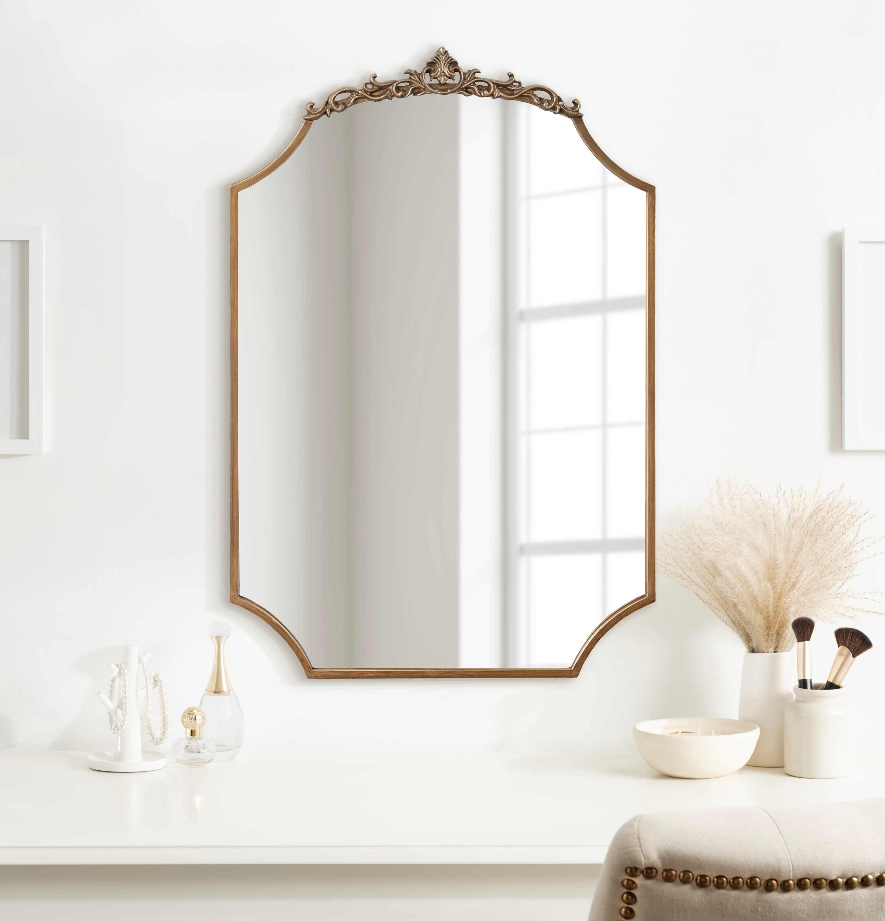 Scallop Mirror 24x36 Gold 7