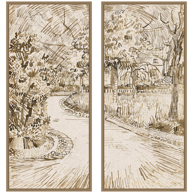 Art Set 2 Piece Set 18x40 Sylvie Dark Gold 1