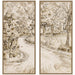 Art Set 2 Piece Set 18x40 Sylvie Dark Gold 1