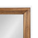 Rectangle Mirror Rustic Brown White 24x36 3