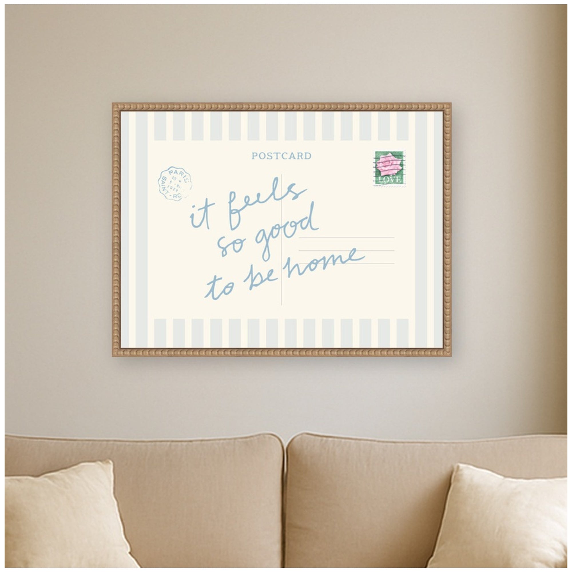 Framed Canvas 24x18 Sylvie Beaded Rustic Natural 6