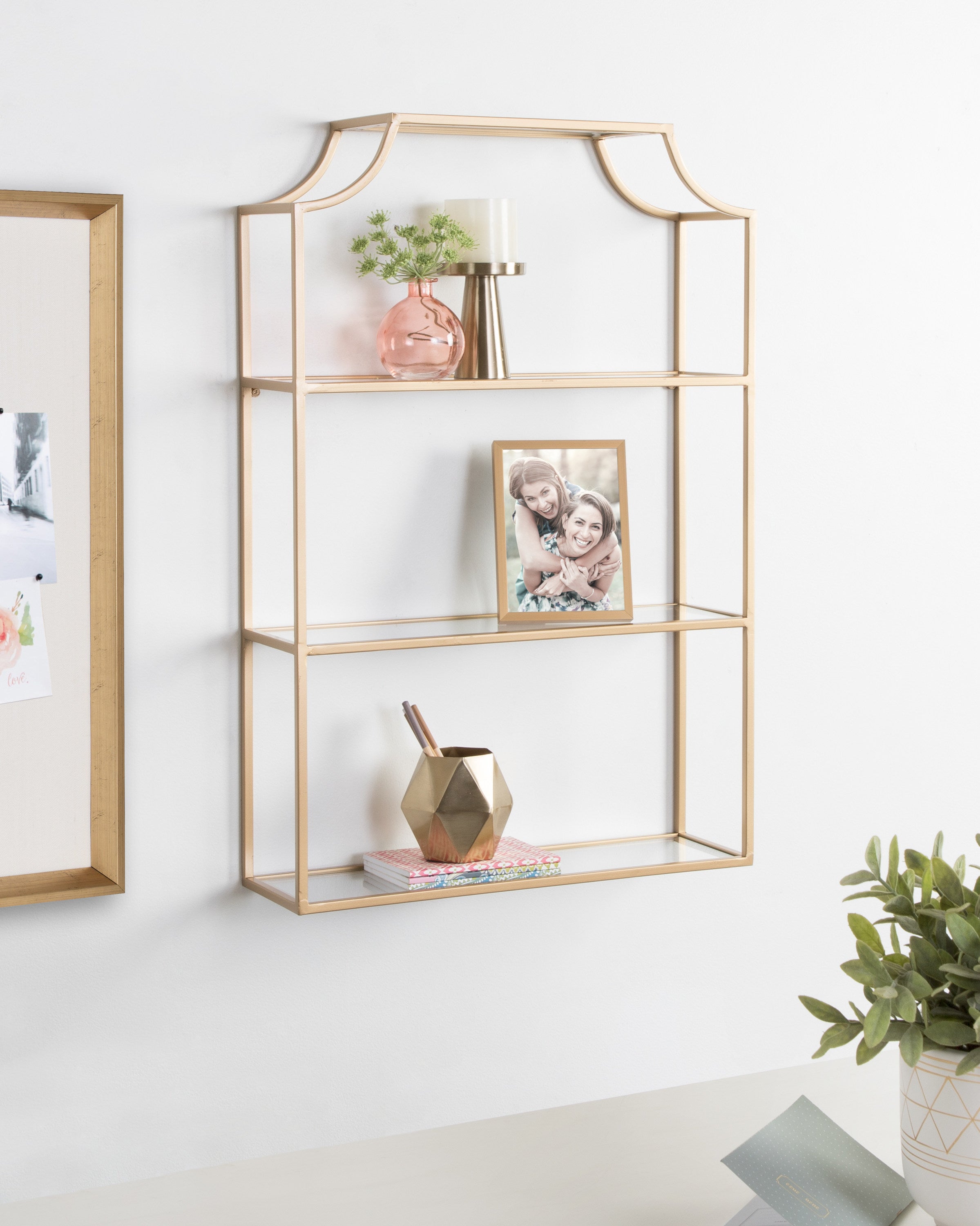 Accent Shelf Gold 21x30 6