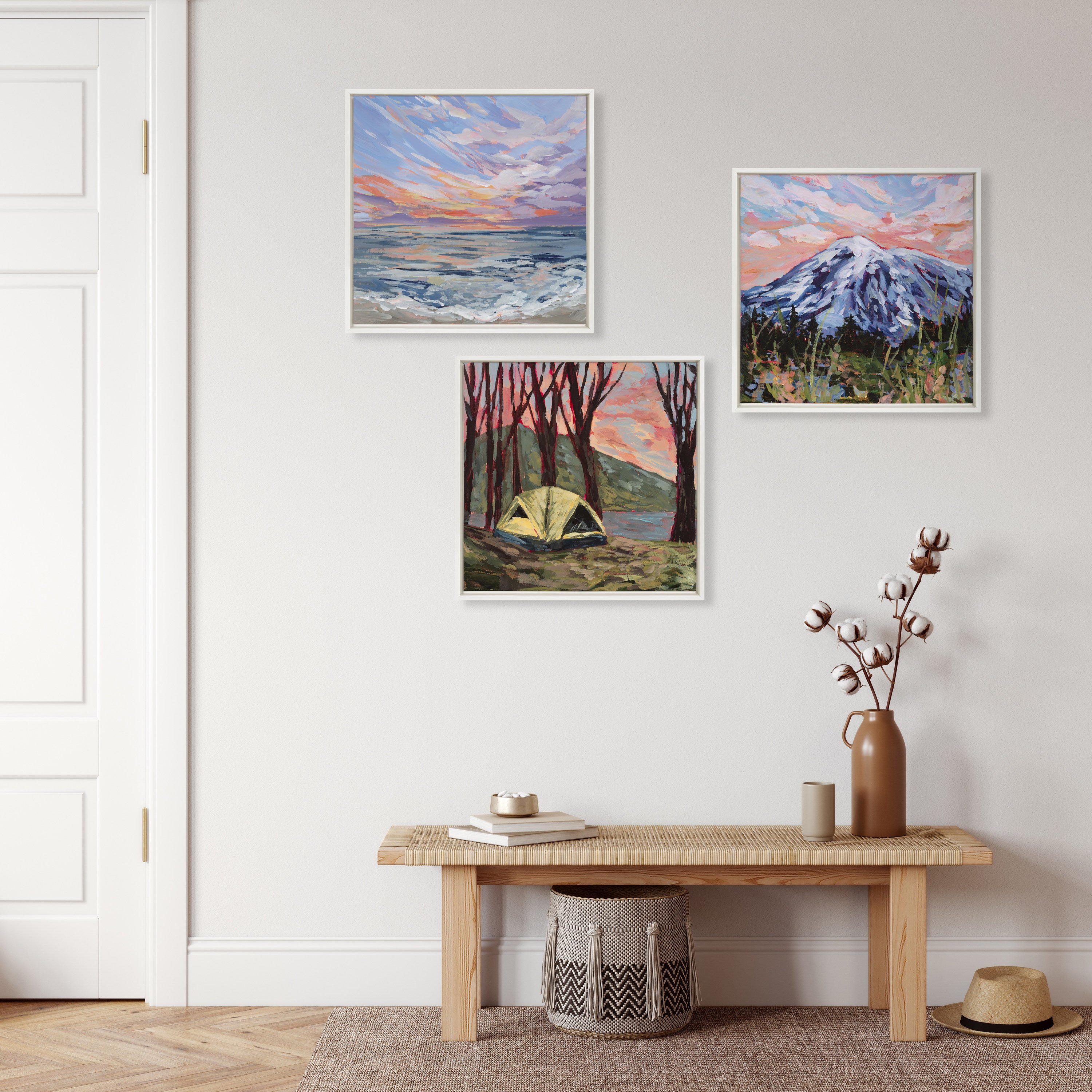 Framed Canvas 22x22 Sylvie White 6
