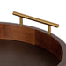 Single Tray Walnut Brown 18" Diameter 3