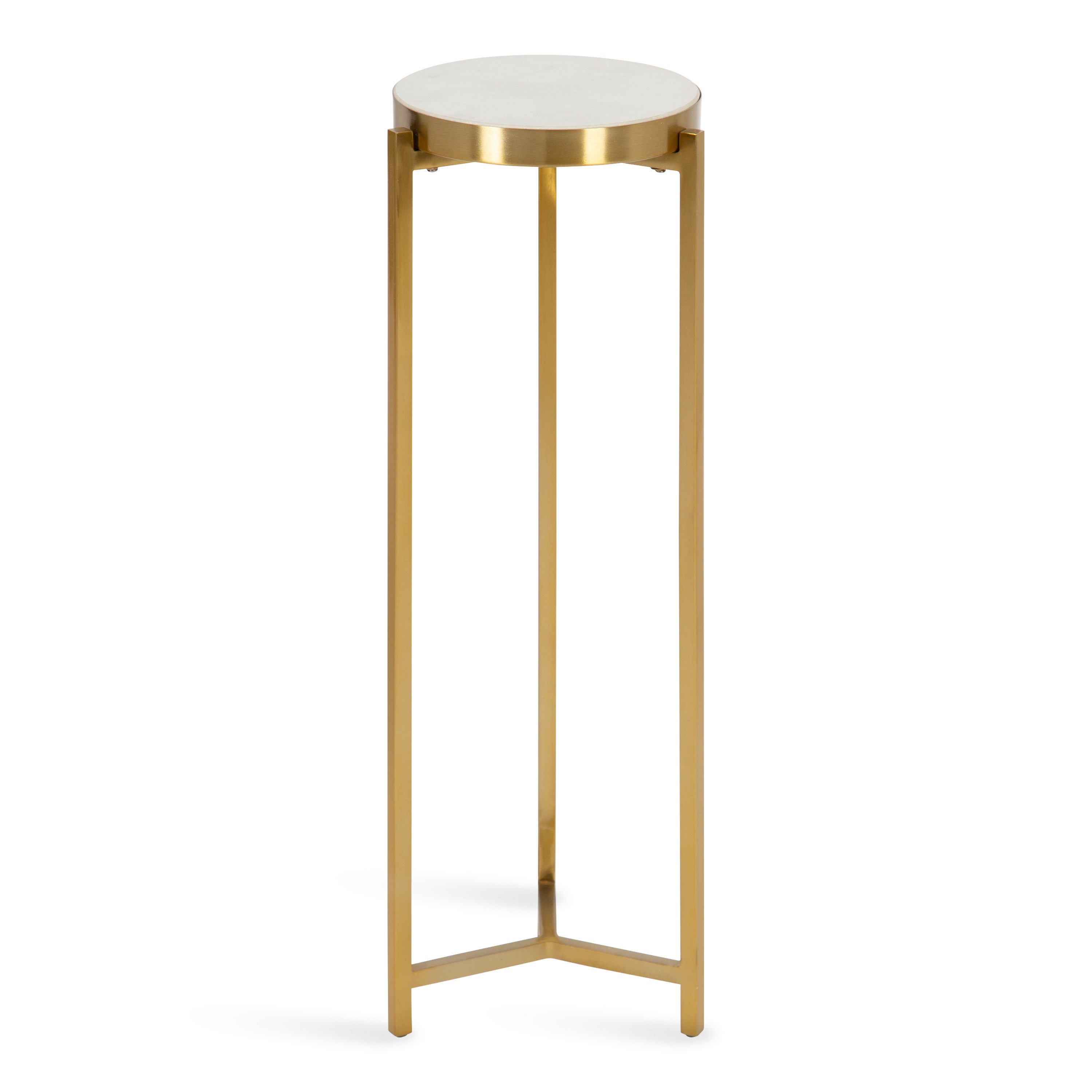 Drink Table White Gold 9x9x23 1