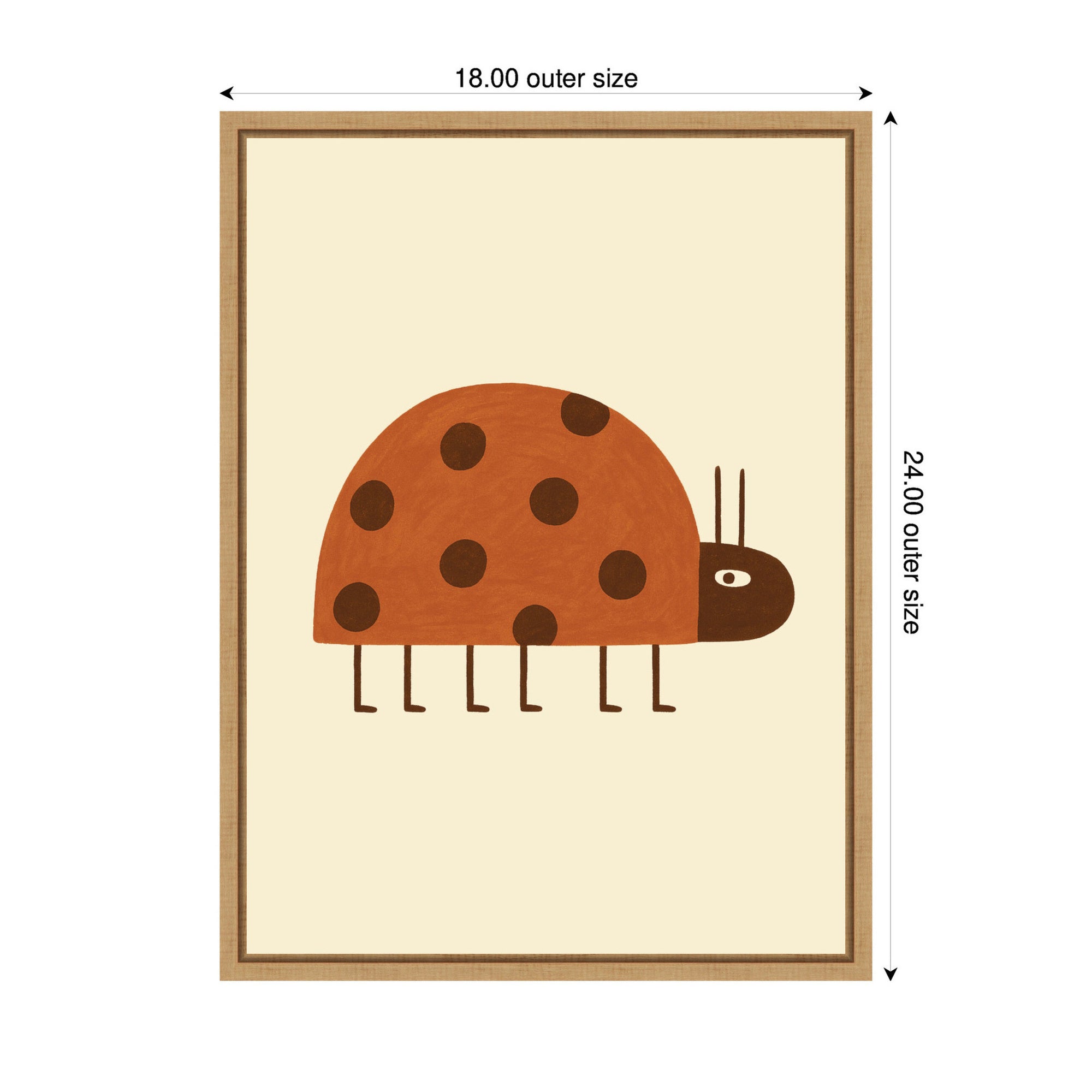 Ladybug by Laura Moss Framed Canvas Wall Art Print