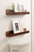 Floating Shelf Walnut Brown 2 Piece 24 Inch 6