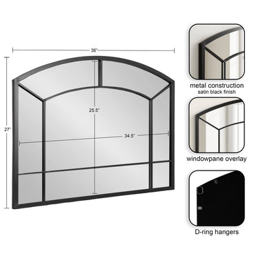 Arch Mirror Black 36x27 2