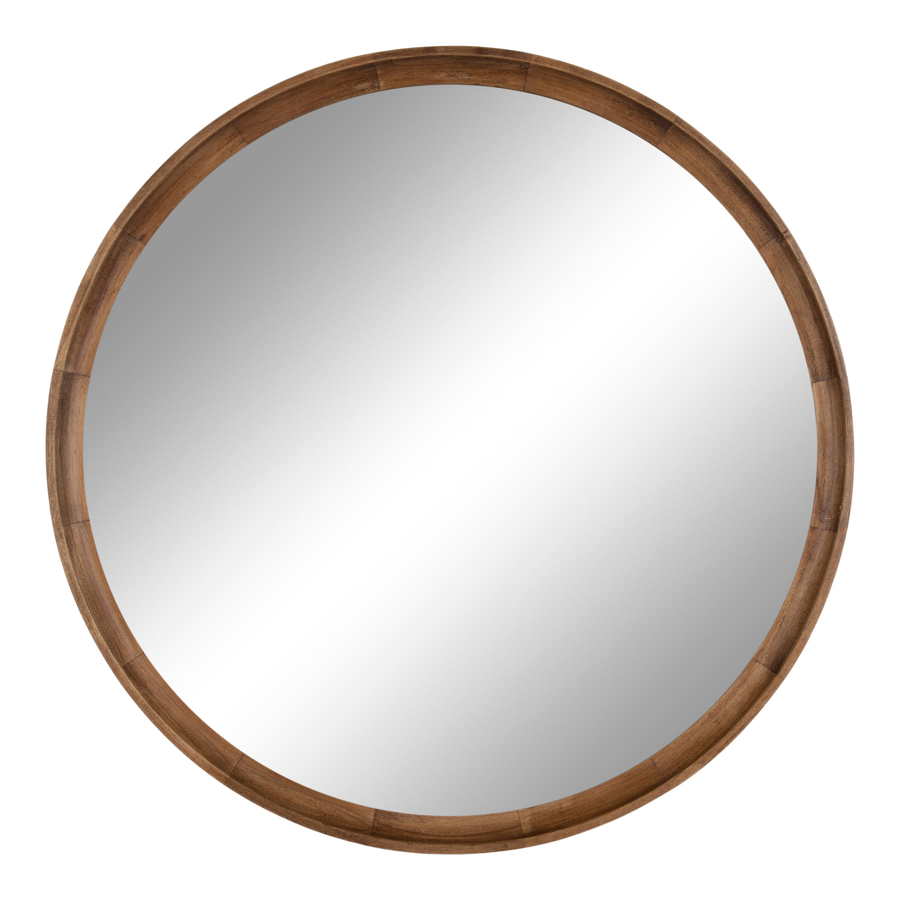 Round Mirror Rustic Brown 34" Diameter 5