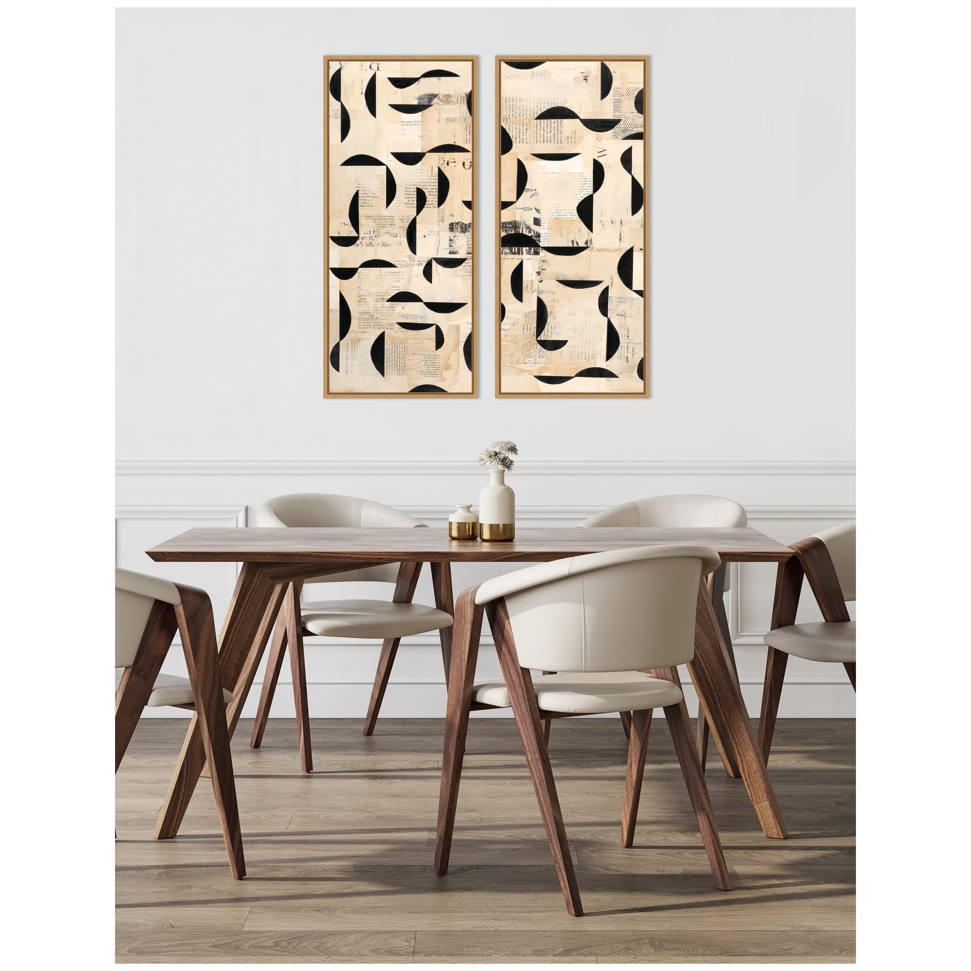 Half Moon Bay Panel 2 Piece Framed Canvas Wall Art Set by Felicia Dadak