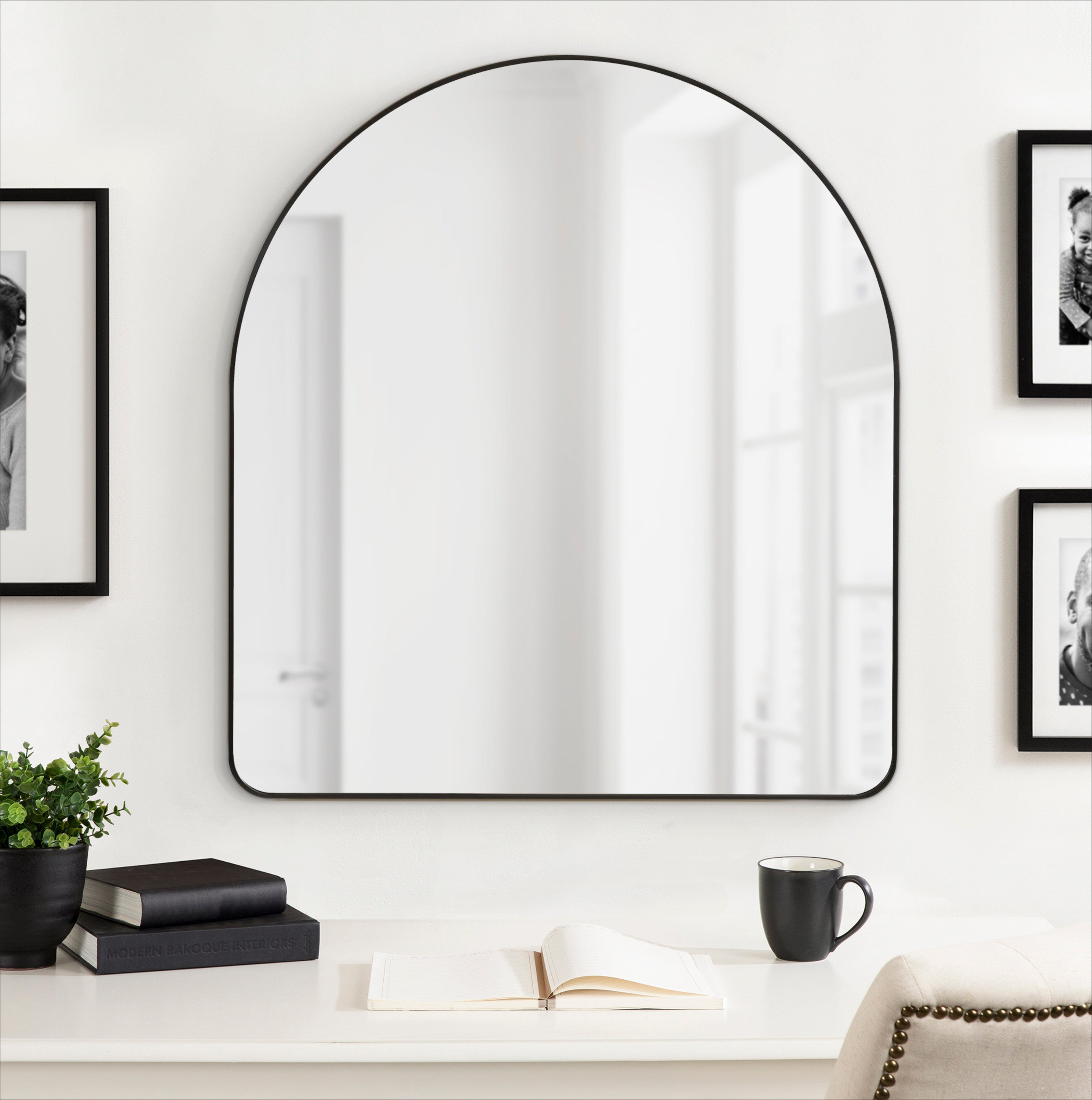 Arch Mirror Black 32x36 6