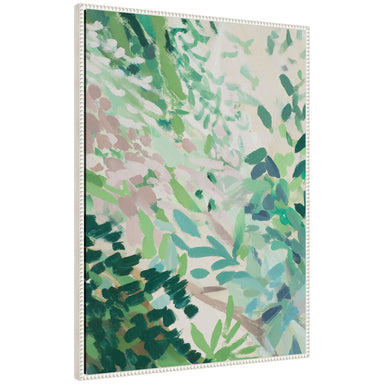 Framed Canvas 28x38 Sylvie Beaded White 1