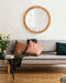 Round Mirror Brown 24x24 7