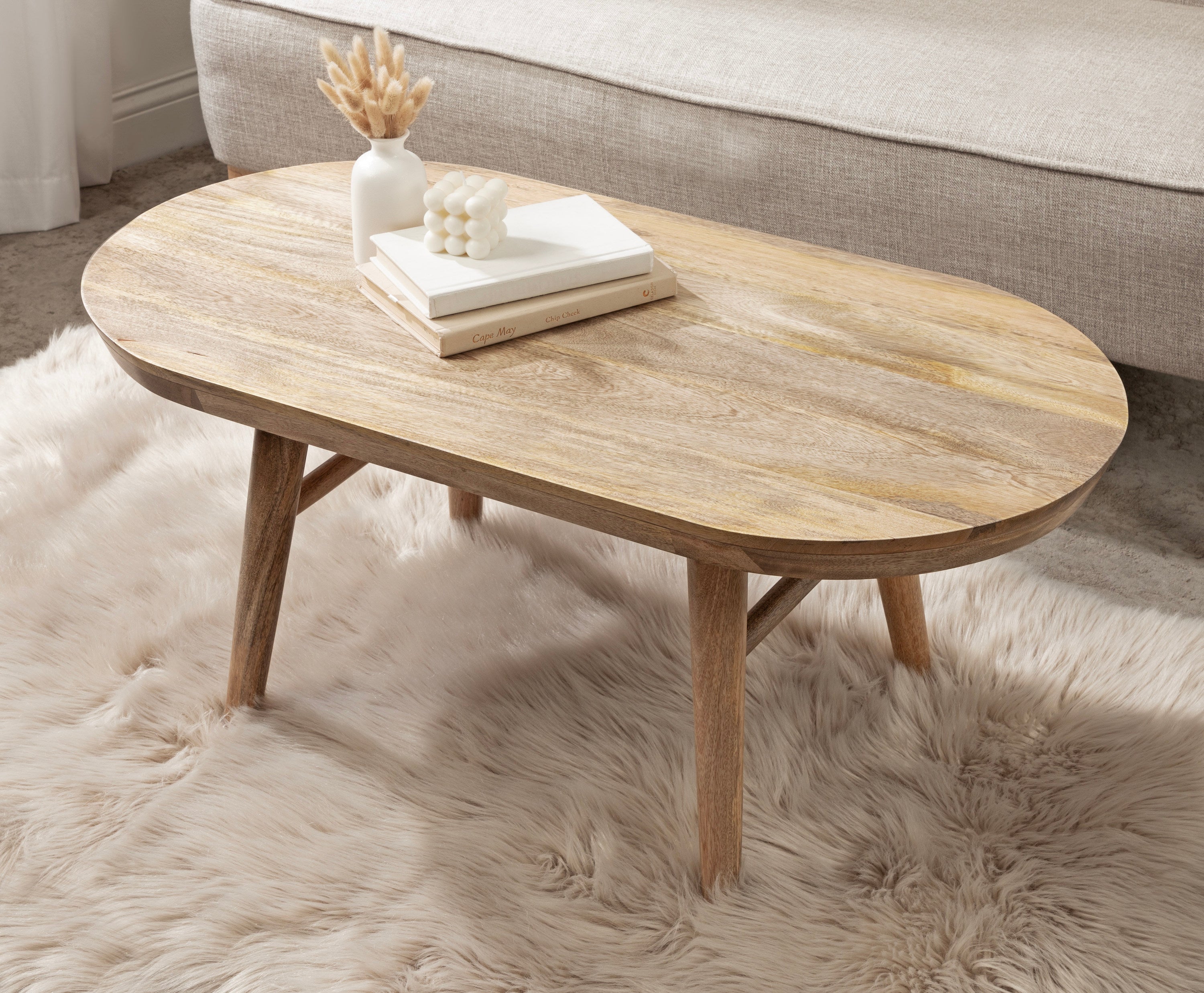 Conan Oval Wood Coffee Table