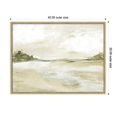 Mounted Canvas Castellan Distressed White 42x32 2