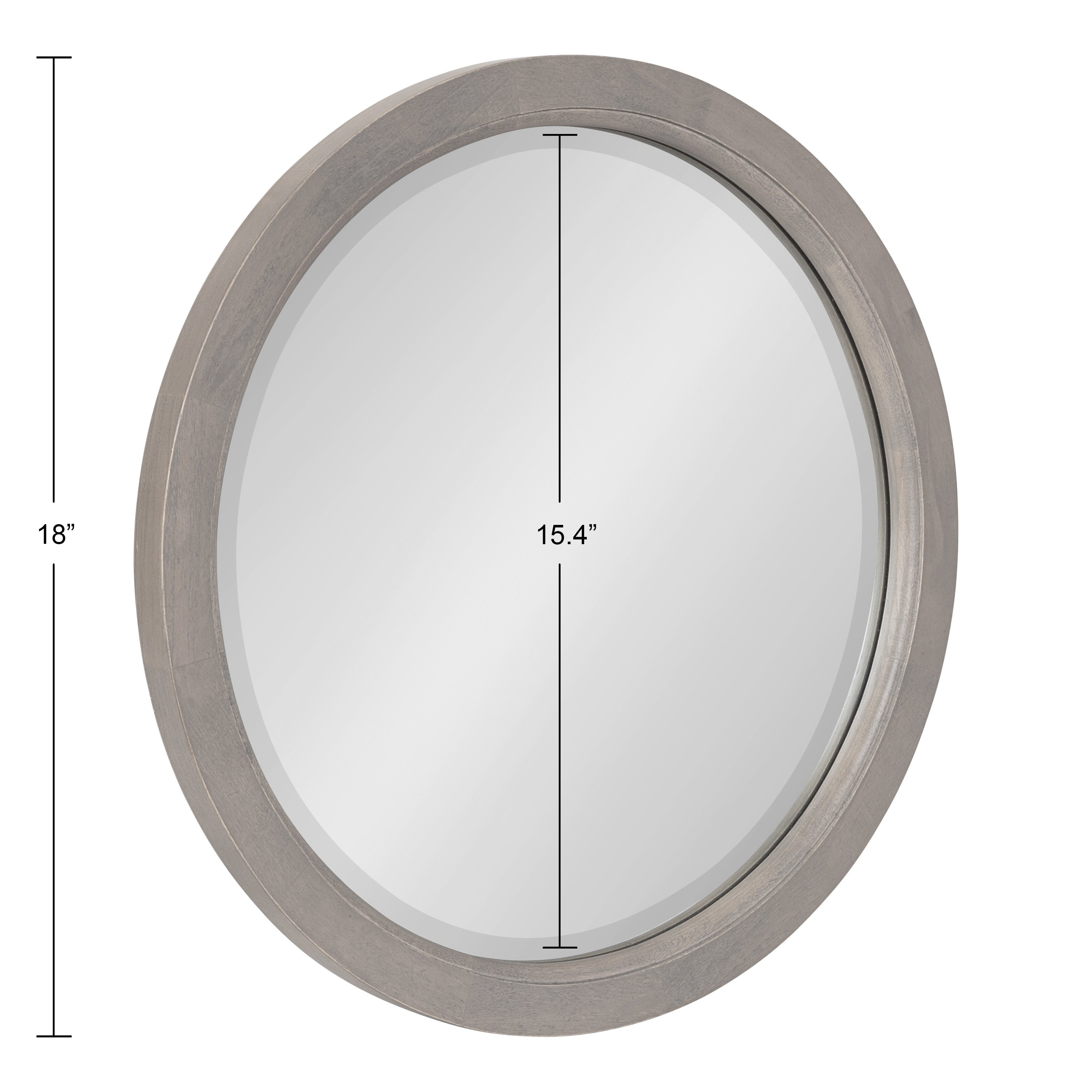 Round Mirror Gray 18" Diameter 5
