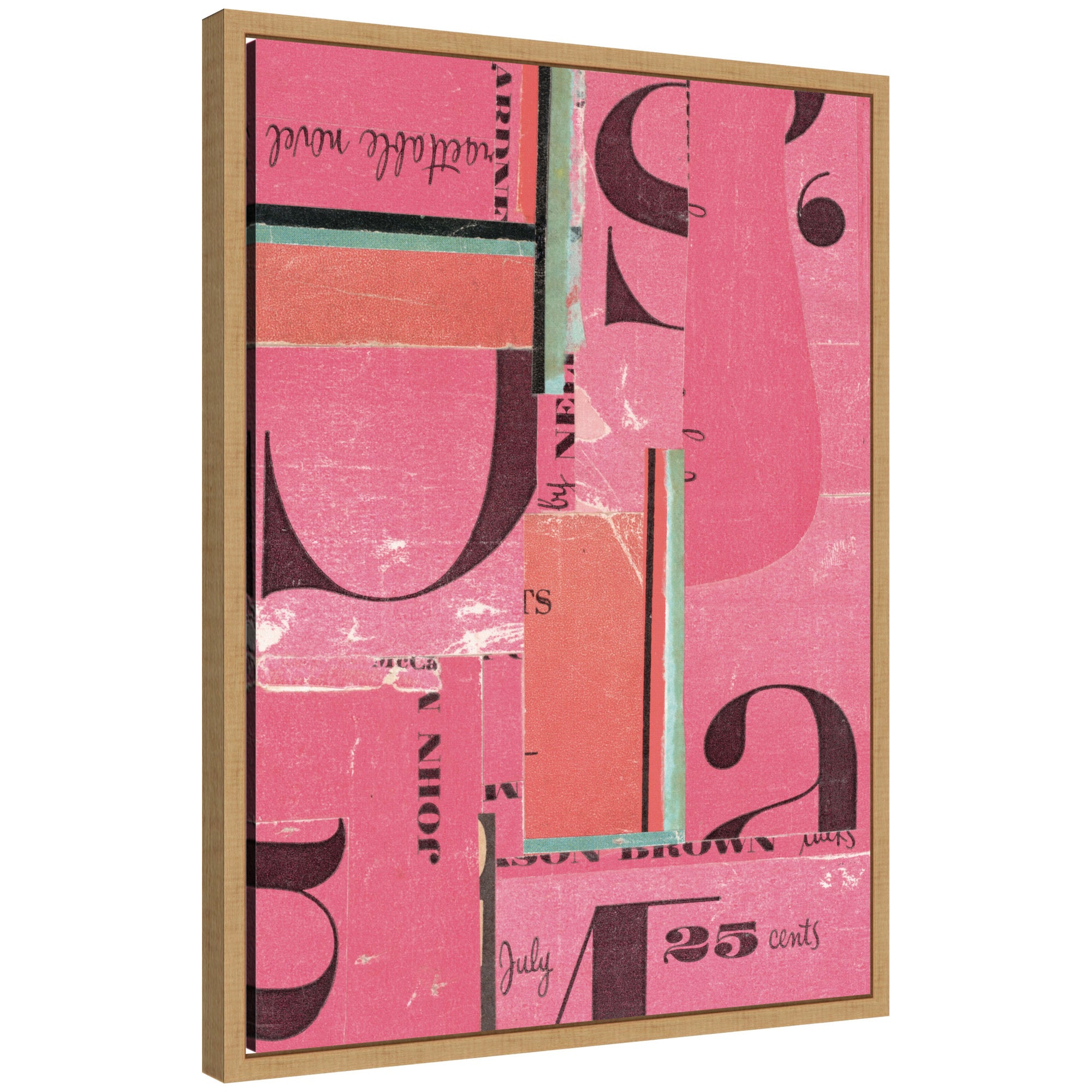 Typography Pink FC by Felicia Dadak Framed Canvas Wall Art Print